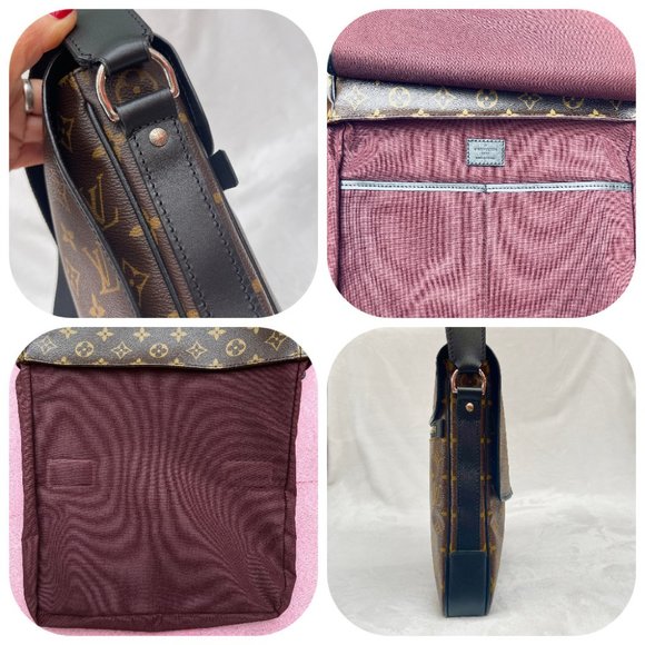 New Auc Louis Vuitton Monogram Macassar Canvas Bass MM Messenger/crossbody Bag - Picture 9 of 17